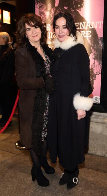 Ursula Fanning and Morah Ryan pictured at the opening of the Gaiety Theatre’s major new production of Martin McDonagh’s ‘The Lieutenant of Inishmore’, which will run at the Gaiety Theatre until 14th March. 