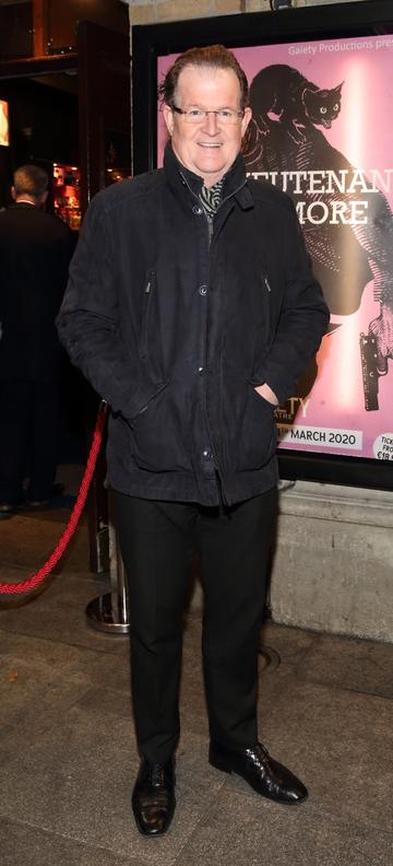 Aonghus McAnally pictured at the opening of the Gaiety Theatre’s major new production of Martin McDonagh’s ‘The Lieutenant of Inishmore’, which will run at the Gaiety Theatre until 14th March. 