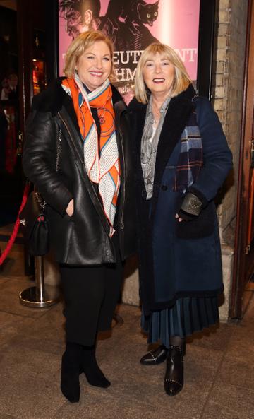 Liz O'Donnell and Mary Ainscough pictured at the opening of the Gaiety Theatre’s major new production of Martin McDonagh’s ‘The Lieutenant of Inishmore’, which will run at the Gaiety Theatre until 14th March. 