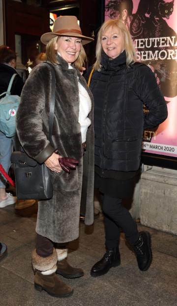 Rhona Teehan and Carol Dixon pictured at the opening of the Gaiety Theatre’s major new production of Martin McDonagh’s ‘The Lieutenant of Inishmore’, which will run at the Gaiety Theatre until 14th March. 