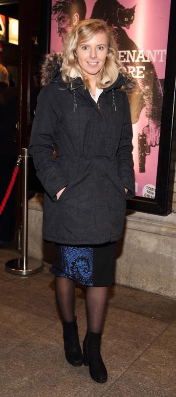 Claire Mitchell pictured at the opening of the Gaiety Theatre’s major new production of Martin McDonagh’s ‘The Lieutenant of Inishmore’, which will run at the Gaiety Theatre until 14th March. 