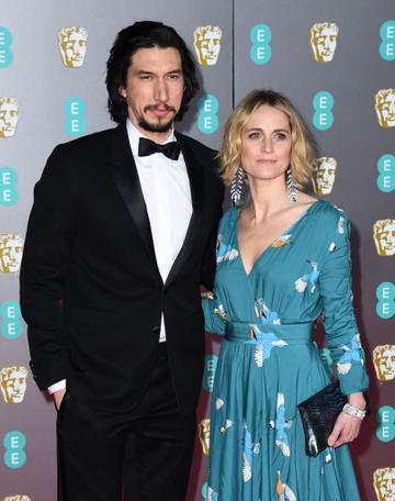 Adam Driver and Joanne Tucker attend the EE British Academy Film Awards 2020 at Royal Albert Hall on February 02, 2020 in London, England. (Photo by Gareth Cattermole/Getty Images)