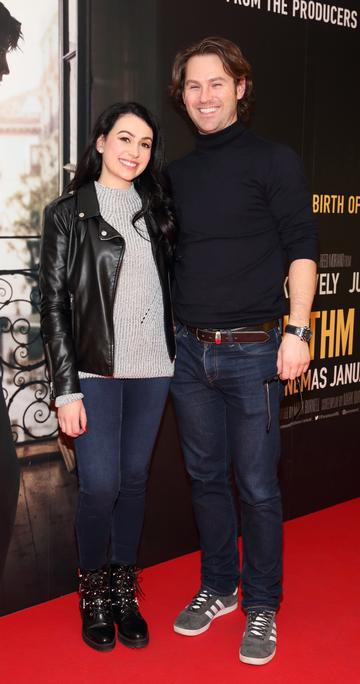 Amie Doyle and Adam Burke pictured at the special preview screening of The Rhythm Section at the Light House Cinema, Dublin.
Pic: Brian McEvoy Photography
