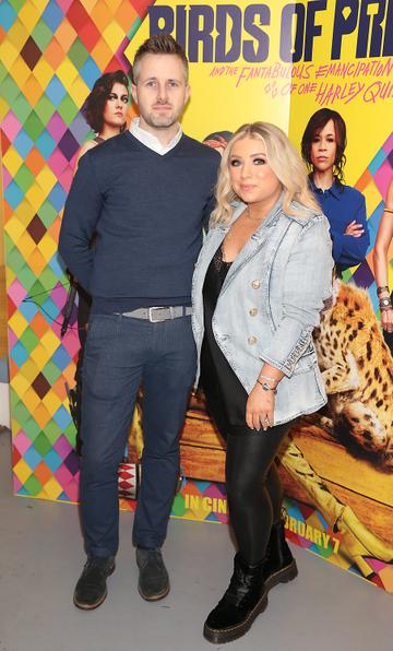 David Conneely and Danielle McCrossan at the special preview screening of Birds of Prey at the Lighthouse Cinema, Dublin.
Pic: Brian McEvoy
