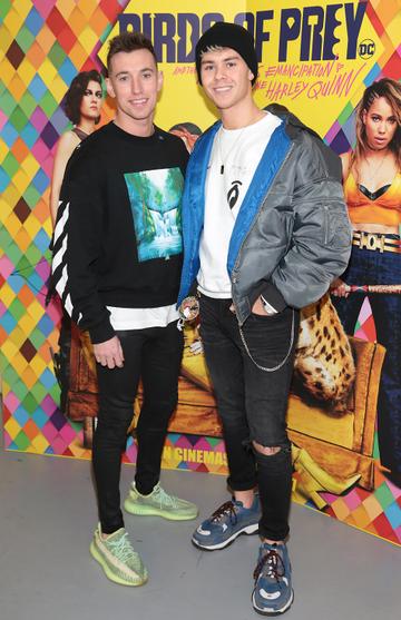 Brian Corr and Adam Fogarty at the special preview screening of Birds of Prey at the Lighthouse Cinema, Dublin.
Pic: Brian McEvoy
