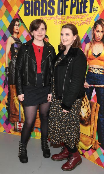 Robyn Casey and Leah Casey at the special preview screening of Birds of Prey at the Lighthouse Cinema, Dublin.
Pic: Brian McEvoy
