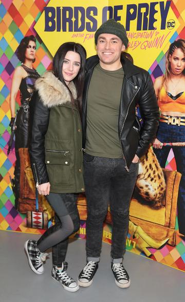 Melanie Murphy and Thomas O Rourke at the special preview screening of Birds of Prey at the Lighthouse Cinema, Dublin.
Pic: Brian McEvoy

