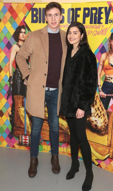 Sean Hurley and Niamh Dunne at the special preview screening of Birds of Prey at the Lighthouse Cinema, Dublin.
Pic: Brian McEvoy
