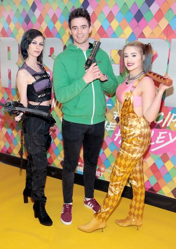 Daisy Delaney, Peter Collins and Isabel Whitmore at the Irish Premiere screening of Birds of Prey at Cineworld, Dublin.
Pic: Brian McEvoy
