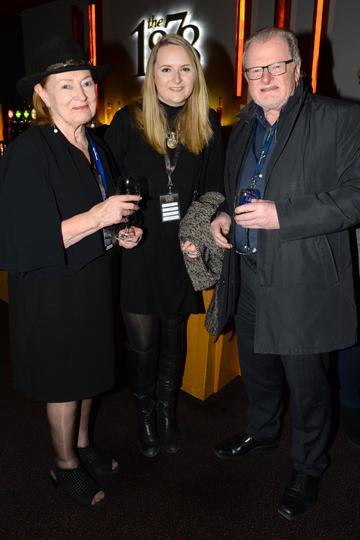 Joan Bergin, Cathy Dunne and David Orr at the album launch of Riverdance  - 25th anniversary show at the 3Arena in Dublin.
Photo: Justin Farrelly.