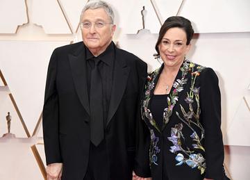 Composer Randy Newman and producer Gretchen Preece attend the 92nd Annual Academy Awards at Hollywood and Highland on February 09, 2020 in Hollywood, California. (Photo by Jeff Kravitz/FilmMagic)