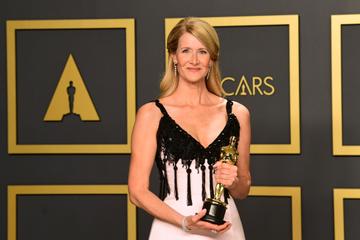 US actress Laura Dern poses with the award for Best Actress in a Supporting Role for "Marriage Story" in the press room during the 92nd Oscars at the Dolby Theater in Hollywood, California on February 9, 2020. (Photo by FREDERIC J. BROWN / AFP) (Photo by FREDERIC J. BROWN/AFP via Getty Images)