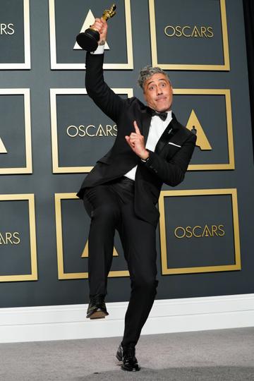 Taika Waititi, winner of Best Adapted Screenplay for "Jojo Rabbit," poses in the press room during the 92nd Annual Academy Awards at Hollywood and Highland on February 09, 2020 in Hollywood, California. (Photo by Rachel Luna/Getty Images)