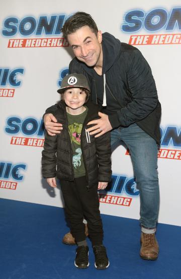Gordon Hayden and Alex Hayden at the special preview screening of Sonic the Hedgehog Movie at the Odeon Cinema in Point Square, Dublin.
Pic: Brian McEvoy
