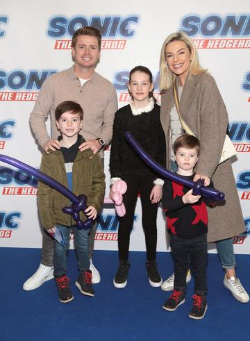 Brian Ormond and Pippa O Connor with Ollie Ormond, Louis Ormond and Zoe Houlihan at the special preview screening of Sonic the Hedgehog Movie at the Odeon Cinema in Point Square, Dublin.
Pic: Brian McEvoy
