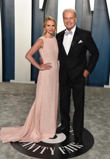 Kayte Walsh (L) and Kelsey Grammer attend the 2020 Vanity Fair Oscar Party hosted by Radhika Jones at Wallis Annenberg Center for the Performing Arts on February 09, 2020 in Beverly Hills, California. (Photo by John Shearer/Getty Images)