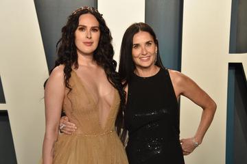 Rumer Willis and Demi Moore attend the 2020 Vanity Fair Oscar Party at Wallis Annenberg Center for the Performing Arts on February 09, 2020 in Beverly Hills, California. (Photo by David Crotty/Patrick McMullan via Getty Images)