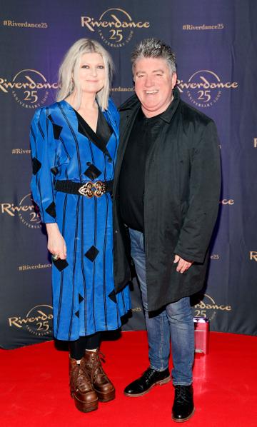 Caroline Mc Brearty and Pat Shortt at the historic gala performance of Riverdance 25th Anniversary show at 3Arena Dublin exactly 25 years to the day that Riverdance was first performed at the Point Depot. 
Photo: Kieran Harnett
