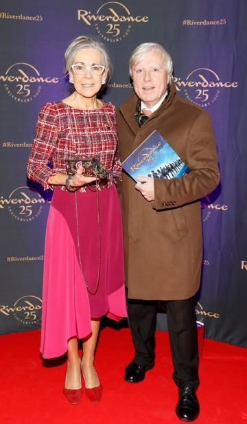 Elizabeth O'Mahony and Francis Brennan at the historic gala performance of Riverdance 25th Anniversary show at 3Arena Dublin exactly 25 years to the day that Riverdance was first performed at the Point Depot. 
Photo: Kieran Harnett
