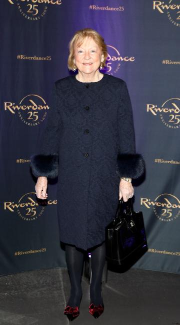 Kathleen Watkins at the historic gala performance of Riverdance 25th Anniversary show at 3Arena Dublin exactly 25 years to the day that Riverdance was first performed at the Point Depot. 
Photo: Kieran Harnett
