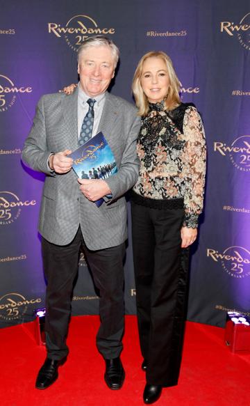 Pat and Kathy Kenny at the historic gala performance of Riverdance 25th Anniversary show at 3Arena Dublin exactly 25 years to the day that Riverdance was first performed at the Point Depot. 
Photo: Kieran Harnett
