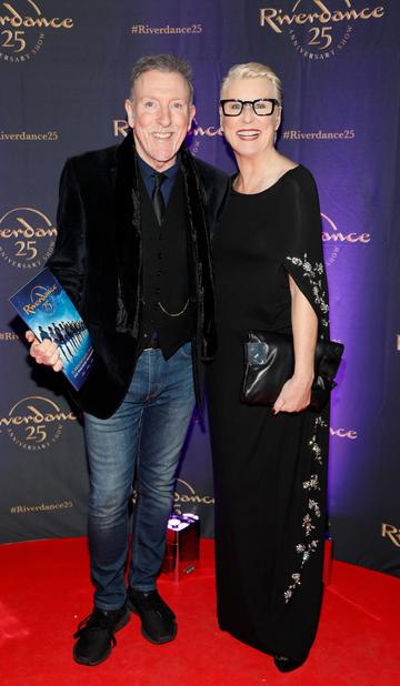Paul Harrington and Moya Doherty at the historic gala performance of Riverdance 25th Anniversary show at 3Arena Dublin exactly 25 years to the day that Riverdance was first performed at the Point Depot. 
Photo: Kieran Harnett
