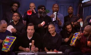 Here's Janet Jackson playing 'Runaway' on toy instruments with Jimmy Fallon and The Roots Here's Janet Jackson playing 'Runaway' on toy instruments with Jimmy Fallon and The Roots