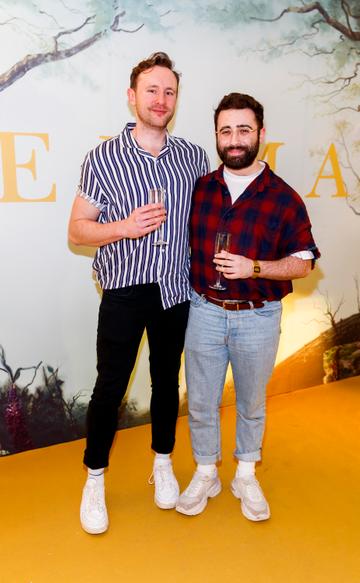 Adam Hurley and Conor Merriman ppictured at a special preview screening of EMMA, a delicious new adaptation of Jane Austen’s beloved comedy, at Light House Cinema, Dublin
Picture Andres Poveda
