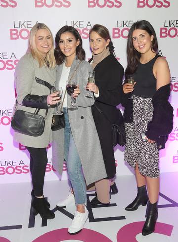 Alison Reynolds, Terrie McEvoy, Elaine McConnell and Alison McSweeney at the special preview screening of Like A Boss at the Lighthouse Cinema, Dublin.
Pic: Brian McEvoy
