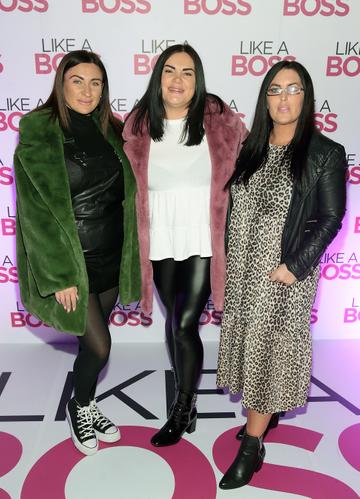 Lindsay Kavanagh, Melissa Treacy and Sasha Cooney at the special preview screening of Like A Boss at the Lighthouse Cinema, Dublin.
Pic: Brian McEvoy
