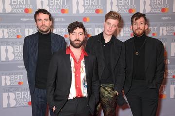 (L to R) Jimmy Smith, Yannis Philippakis, Jack Bevan and Edwin Congreave of Foals attend The BRIT Awards 2020 at The O2 Arena on February 18, 2020 in London, England.  (Photo by David M. Benett/Dave Benett/Getty Images)