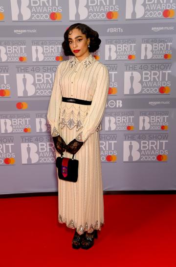 Celeste attends The BRIT Awards 2020 at The O2 Arena on February 18, 2020 in London, England. (Photo by Dave J Hogan/Getty Images)