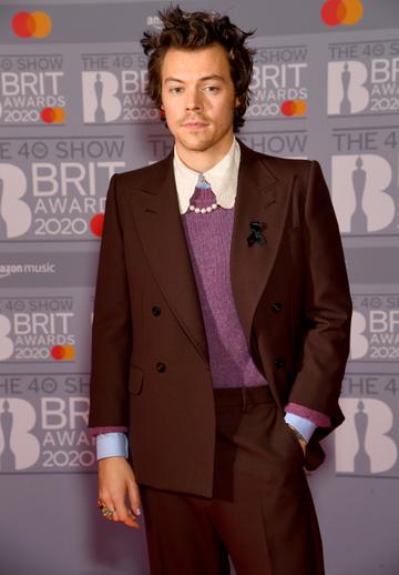 Harry Styles attends The BRIT Awards 2020 at The O2 Arena on February 18, 2020 in London, England. (Photo by Dave J Hogan/Getty Images)