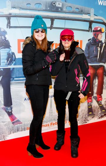 Dressed for the Après ski, Bláithaín Willis and Colette Daly pictured at a special preview screening of Downhill at the Light House Cinema, Dublin. Picture: Andres Poveda.