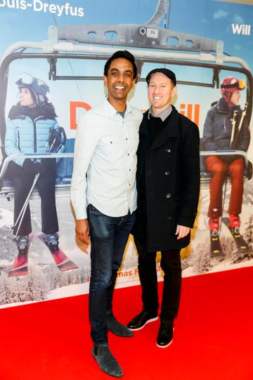 Clint Driberg and David Mitchell pictured at a special preview screening of Downhill at the Light House Cinema, Dublin. Picture: Andres Poveda.