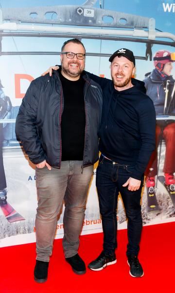 Rory Cashin and Chris Newmanpictured at a special preview screening of Downhill at the Light House Cinema, Dublin. Picture: Andres Poveda.