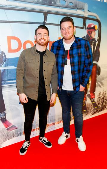 Brian Fitzmorris and Will O'Brien pictured at a special preview screening of Downhill at the Light House Cinema, Dublin. Picture: Andres Poveda.
