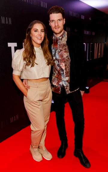 Sarah Hanrahan and Sean McNamee pictured at a special preview screening of The Invisible Man at Light House Cinema, Dublin. Picture: Andres Poveda