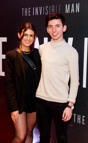 Denise Curtin and Ben Condon pictured at a special preview screening of The Invisible Man at Light House Cinema, Dublin. Picture: Andres Poveda.
