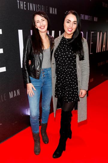 Clodagh Kenny and Ellie Sutton pictured at a special preview screening of The Invisible Man at Light House Cinema, Dublin. Picture: Andres Poveda.