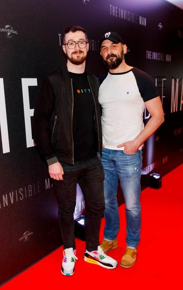 Dave McGrath and Arik Worblewski pictured at a special preview screening of The Invisible Man at Light House Cinema, Dublin. Picture: Andres Poveda.