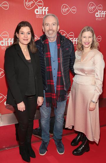Niamh O Driscoll, Andy Byrne and Clare Quinlan at the Virgin Media Dublin International Film Festival Irish Premiere of Innocent Boy at the Lighthouse Cinema, Dublin.
Pic: Brian McEvoy.

