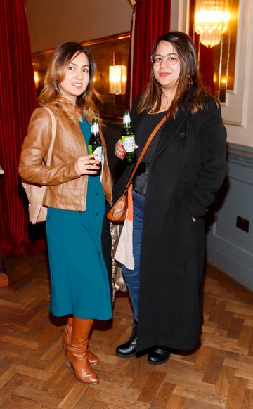 Ritika Foody and Tavishi Aggarwal at the launch of Cinema di Peroni, celebrating Italy in the movies, and the latest addition to its portfolio Peroni Libera 0.0%. Cinema di Peroni Dublin took place at The Stella Cinema in Rathmines, screening the award nominated The Talented Mr. Ripley. Picture: Andres Poveda