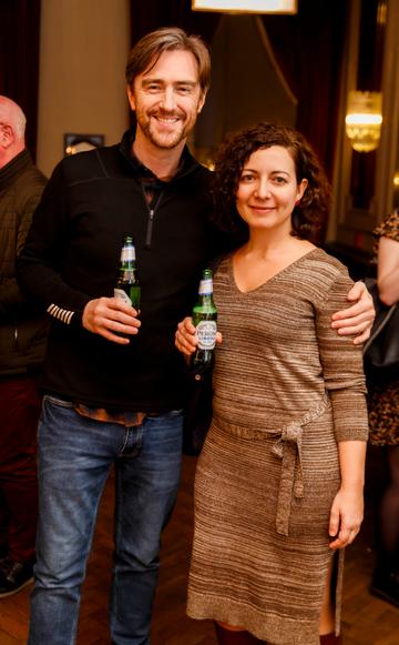 Yan Murray and Deborah Bazzani at the launch of Cinema di Peroni, celebrating Italy in the movies, and the latest addition to its portfolio Peroni Libera 0.0%. Cinema di Peroni Dublin took place at The Stella Cinema in Rathmines, screening the award nominated The Talented Mr. Ripley. Picture: Andres Poveda