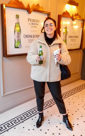 Saoirse Dalton at the launch of Cinema di Peroni, celebrating Italy in the movies, and the latest addition to its portfolio Peroni Libera 0.0%. Cinema di Peroni Dublin took place at The Stella Cinema in Rathmines, screening the award nominated The Talented Mr. Ripley. Picture: Andres Poveda