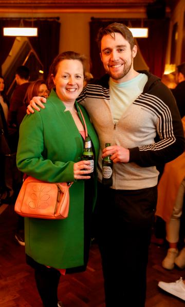 Jennifer and Phillip McIntee at the launch of Cinema di Peroni, celebrating Italy in the movies, and the latest addition to its portfolio Peroni Libera 0.0%. Cinema di Peroni Dublin took place at The Stella Cinema in Rathmines, screening the award nominated The Talented Mr. Ripley. Picture: Andres Poveda