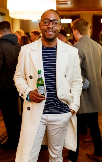 Lawson Mpame at the launch of Cinema di Peroni, celebrating Italy in the movies, and the latest addition to its portfolio Peroni Libera 0.0%. Cinema di Peroni Dublin took place at The Stella Cinema in Rathmines, screening the award nominated The Talented Mr. Ripley. Picture: Andres Poveda