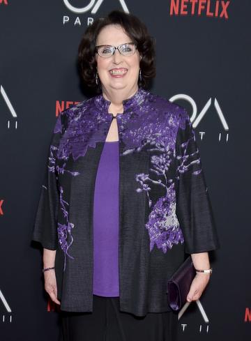 Phyllis Smith, who starred as Phyllis Vance in The Office,  arrives at Netflix's "The OA Part II" Premiere on March 19, 2019.  (Photo by Gregg DeGuire/WireImage)