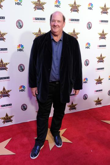 Actor Brian Baumgartner, who played Kevin Malone in NBC's The Office, attends the 2020 Beverly Hills Dog Show. (Photo by Sarah Morris/Getty Images)