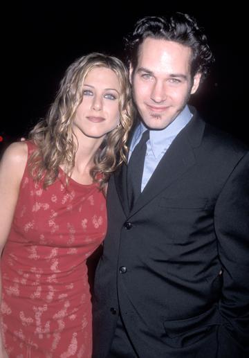 1998: Rudd pictured with co-star Jennifer Aniston. (Image via Getty Images Ron Galella Archive)